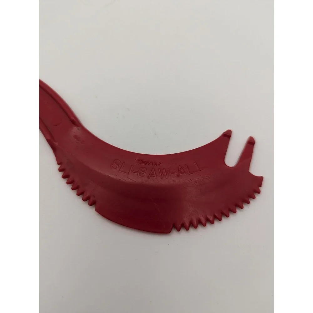 Vintage Tupperware Red Sli-Saw-All Kitchen‎ Tool Citrus Peeler Slicer USA Made